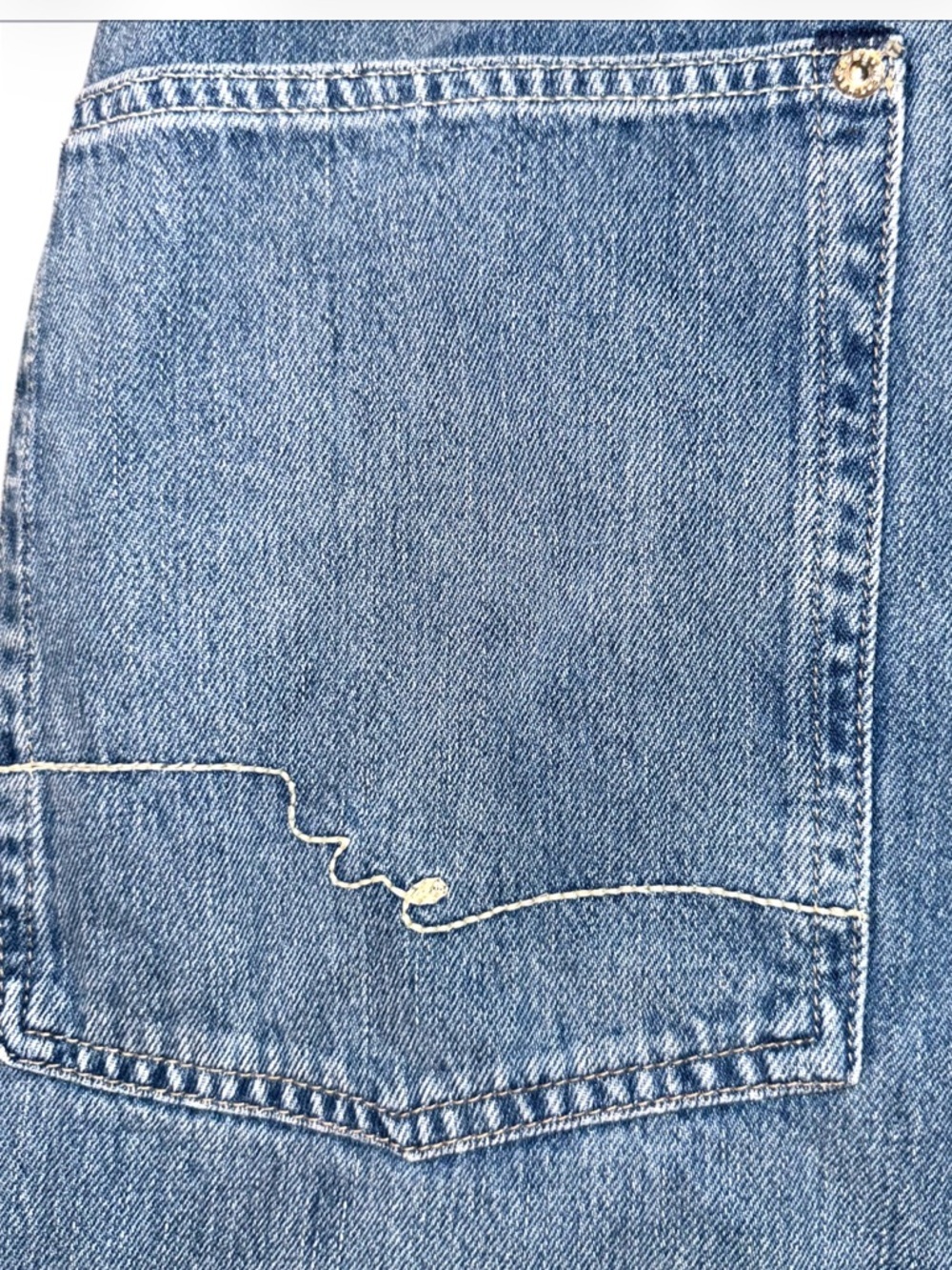 Free People We The Free Barrel Jeans Size 28 High Rise  Wide Leg Light Wash NWOT - Picture 11 of 15